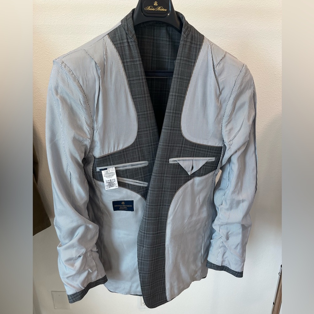Brooks Brothers Grey Explorer Performance Sport Coat Regent Fit 40R - Picture 7 of 8